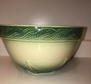 Longaberger Pottery American Craft Originals Large Mixing Bowl In Ivy Green