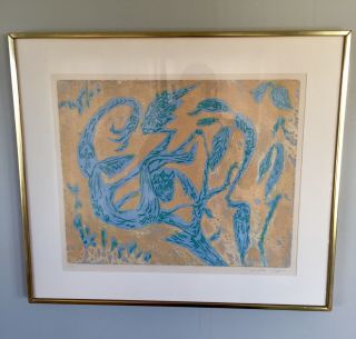 Andre Masson,  Large Signed,  Numbered Aquatint Etching.  Mid Century