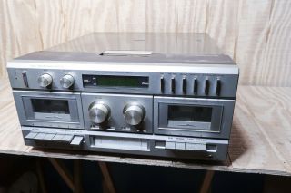 Sears Vintage Compact Stereo System Am/fm 8 Track,  Turntable Dual Cassette