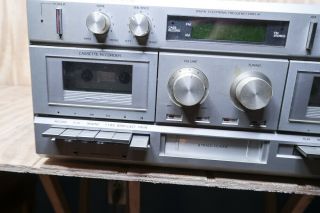 Sears Vintage Compact Stereo System AM/FM 8 Track,  Turntable Dual Cassette 2