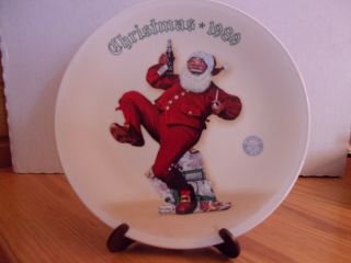 Vintage Knowles Norman Rockwell " Jolly Old St.  Nick " 1989 Christmas Plate
