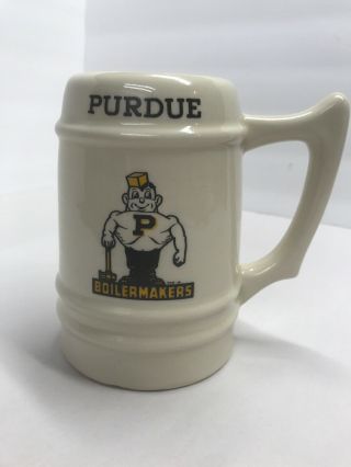 Vintage Purdue University Boilermakers Ceramic Beer Stein,  Mug