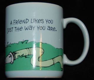 Hallmark Coffee Mug A Friend Likes You Just The Way You Are Snake & Garden Hose