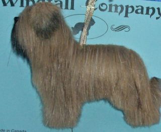 French Briard Tawny Berger De Brie Dog Plush Christmas Ornament 1 By Wc