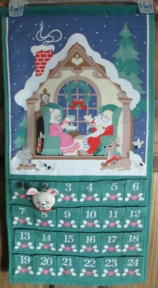 Vintage Avon Countdown To Christmas Advent Calendar With Mouse 1987