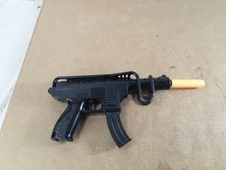 Vintage Edison Giocattoli Black Uzimatic Toy Cap Gun - Italy
