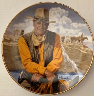 John Wayne Rugged Horseman Limited Edition Fine Porcelain Collector Plate