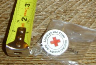 American Red Cross First Aid & Cpr Certified Clutch Back Lapel Pin