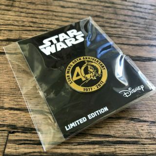 Star Wars 40th Anniversary 1 " Metal Pin - Limited Edition Disney In Package