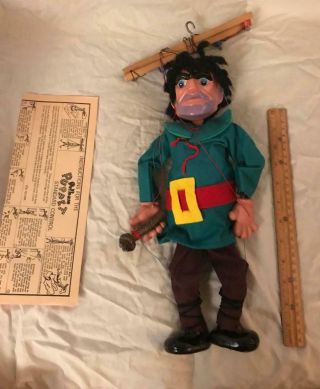 Vintage " Giant " Pelham Puppet Marionette 14 " Tall Sl19