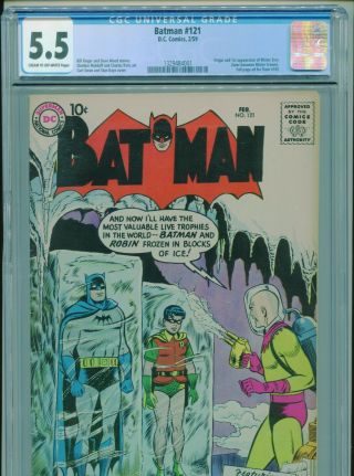 1959 Dc Batman 159 1st Appearance Mr.  Freeze Mister Zero Cgc 5.  5 Cr - Ow Box9