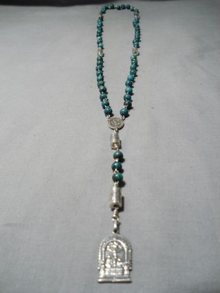 One Of The Best Ever Vintage Navajo Turquoise Sterling Silver Rosary Catholic