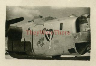 Wwii Photo - B 24 Liberator Bomber Plane Nose Art - Form 1 - A