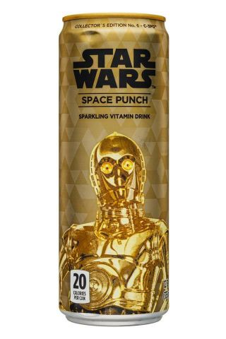 Star Wars Space Punch Collectors Edition 6 C - 3po Sparkling Vitamin Drink Can