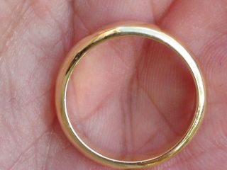 Vintage 18kt Yellow Gold 4mm Wedding Band Sz 9 Men Women Anniversary Ring 1.  5g