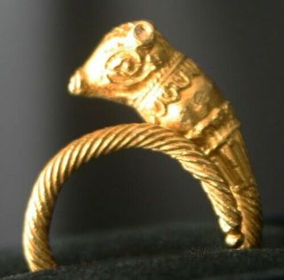 Vintage 18k Gold Ilias Lalaounis Bulls Head Ring