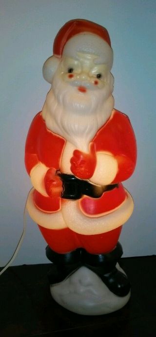 Vintage 1973 Carolina Enterprises Santa Claus Christmas Blow Mold 23 " Tall 1358