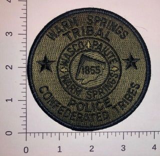 Or Oregon Warm Springs Indian Tribes Tactical Tribal Police Ert Swat Patch