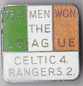 Celtic Fc Badge 4 - 2 Coffer Old Skool Vintage Retro