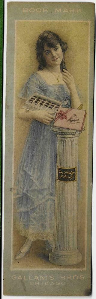 1920s Gallanis Bros Temptation Chocolates Chicago Bookmark
