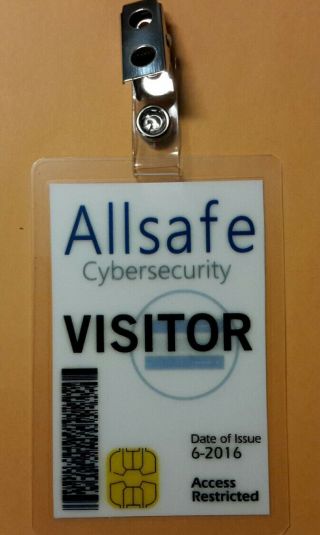 Mr.  Robot Id Badge - Allsafe Cybersecurity Visitor Costume Prop Cosplay