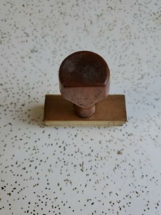 Vintage K - MART CHAMPAIGN,  ILL.  Rubber Desk Stamp with Wood Handle 3