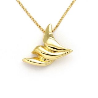 Tiffany & Co.  Vintage 18k Yellow Gold Dove Pendant & Chain Necklace
