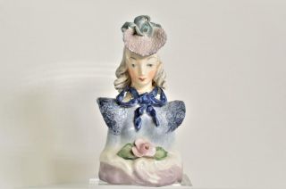 Vintage 1940s Cordey 104 Lady Bust Porcelain Figurine Hat & Bow By Bolesaw Cybis
