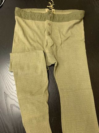 U.  S.  Army Ww2 Wool Long Johns - G.  I.  A,  32 " W - 40 " Long.  Collectable