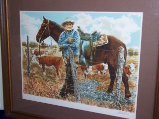 SGN PAUL CALLE 54 YEARS A COWBOY COLORED LITHOGRAPH FRANKLIN GALLERY 1978 2 2
