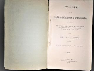 Annual Report of the US Indian Inspector for Indian Territory 1899 Schools 2