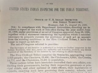 Annual Report of the US Indian Inspector for Indian Territory 1899 Schools 3