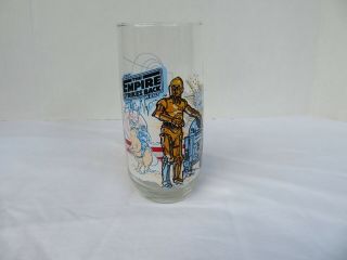 Vintage 1980 Burger King Star Wars - The Empire Strikes Back Glass - R2 - D2 - C - 3po