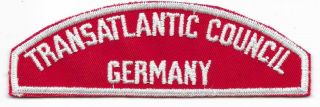 Transatlantic Council Germany Rws Red And White Strip Black Eagle Lodge 482