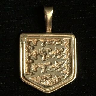 Vintage 9ct Gold Solid England Pendant Football Ball Boot