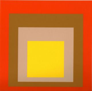 Classic Josef Albers Silkscreen Print 1977,  Homage To The Square Series Abstract