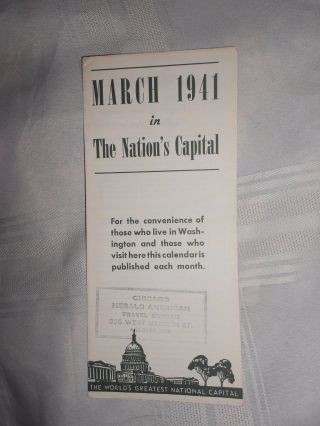 Vintage Brochure March 1941 In The Nation 