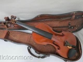 Vintage Wilhelm Duerer Eisleben Anno 1909? Violin W/ Bows & Case