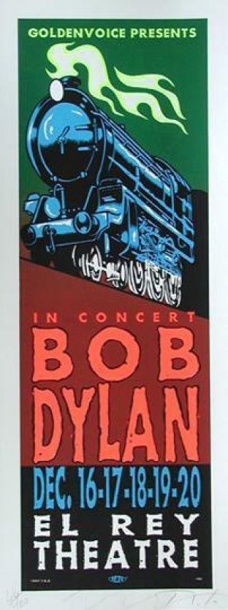 Taz Bob Dylan Signed Numbered Limited Edition Lowbrow Silkscreen Concert Poster