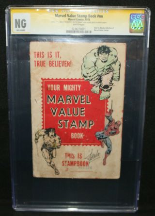Marvel Value Stamp Book Nn - Complete - Stan Lee Cgc Signature Series Ng - 1974