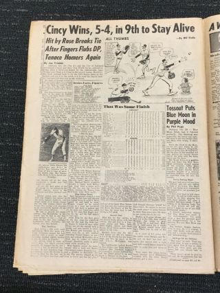 1972 World Series - A’s vs Reds - Baseball - York Daily News Newspaper 3