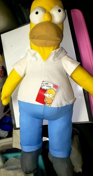 Nwt The Simpsons Homer Simpsons Plush Large 32 " Tall 2005 Extremely Htf