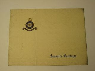 Old Rcaf Xmas Card No.  7 Air Observer School