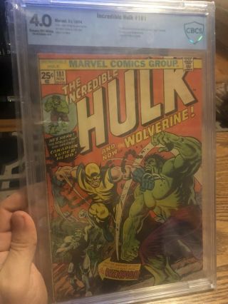The Incredible Hulk 181 Cbcs 4.  0 Should Press Up 1st App.  Wolverine Must Have