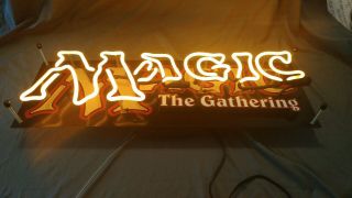 Magic The Gathering Neon Sign And Wotc/alliance Games Light Up Sign Both Vintage