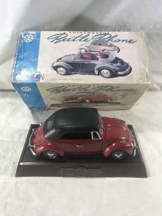 Vintage Vw Beetle Phone Volkswagen Bug Red Convertible Stand Box