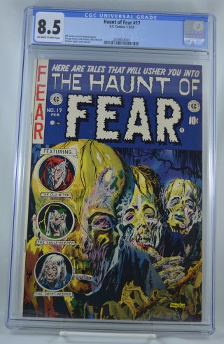 Haunt Of Fear 17 Cgc 8.  5 Off White To White Pages Jack Davis 1953 Classic Cover