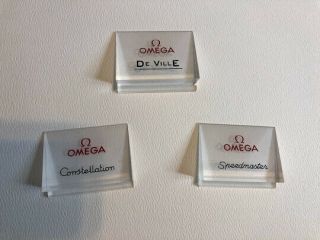 Omega Watches 3 Window Display Acrylic Signs,