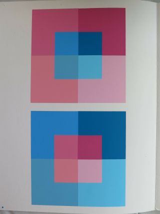 Josef Albers Silkscreen Folder Xiv - 1 Left Interaction Of Color 1963