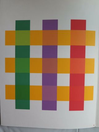 Josef Albers Silkscreen Folder Xi - 3 Left Interaction Of Color 1963